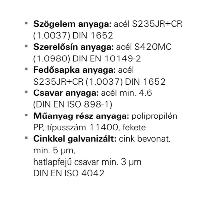 FISCHER 538666 SZERELŐ IDOM DERÉKSZÖGŰ MW CLIX 90° FLS SZERELŐSÍNHEZ  SZERELÉSI RENDSZER