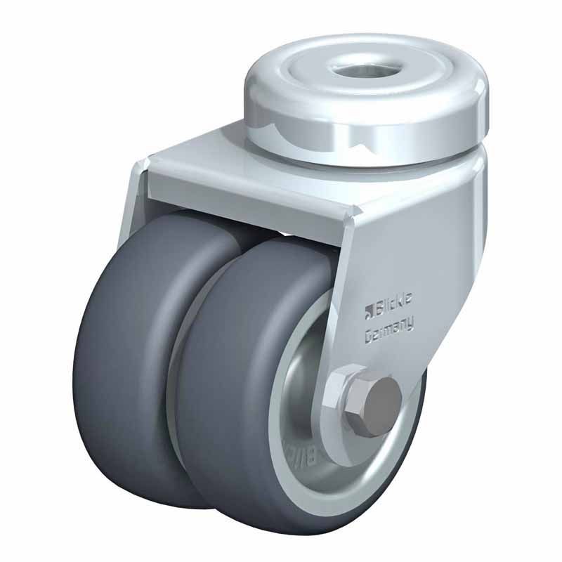 MŰSZERGÖRGŐ DUPLA BEÁLLÓ D50 HÁTFURATOS SIKLÓCSAPÁGYAS BLICKLE LMDA-TPA 50G VILLÁS KEREKEK MŰSZERGÖRGŐ DUPLA BEÁLLÓ D50 HÁTFURATOS SIKLÓCSAPÁGYAS BLICKLE LMDA-TPA 50G VILLÁS KEREKEK