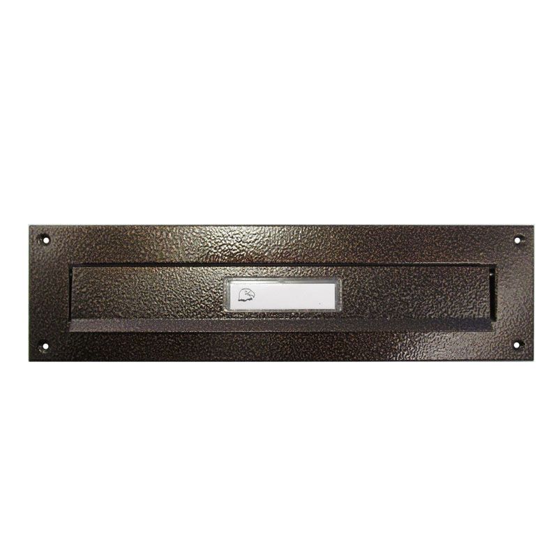 LEVÉLBEDOBÓ BRONZ (BARNA) 100mm*360mm CÍMKÉS NY: 290*30 MAGYAR POSTALÁDA, LEVÉLBEDOBÓ