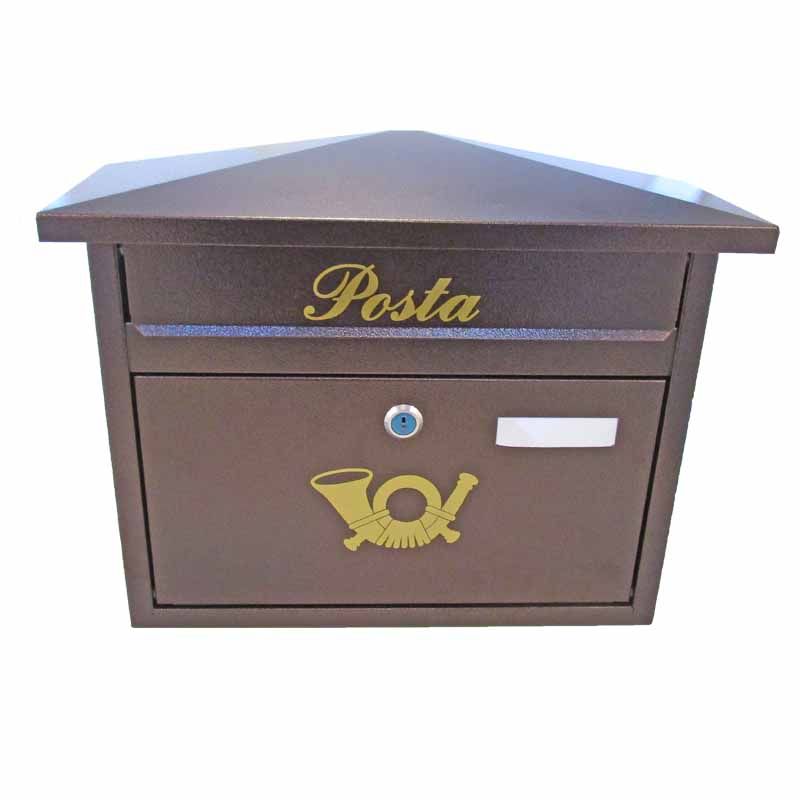 POSTALÁDA KÜLTÉRI FEKVŐ ANTIK-BRONZ EXTRA KÉTOLDALAS APOLLO POSTALÁDA, LEVÉLBEDOBÓ