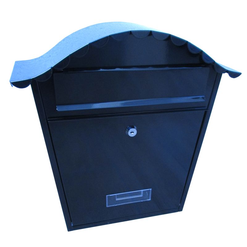 POSTALÁDA KÜLTÉRI FEKETE ESŐTETŐS EGYOLD. 360*370*140mm MAGYAR SÁBA UTOLSÓ DARAB! POSTALÁDA, LEVÉLBEDOBÓ