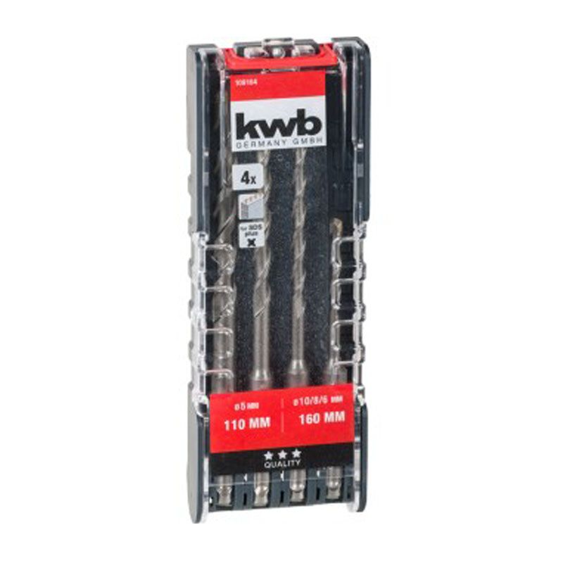 SDS PLUS BETONFÚRÓ KÉSZLET D05-10/04db-os KWB 49109164 KÉSZLETEK