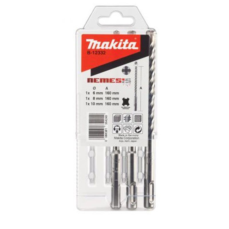 MAKITA B-12332 SDS PLUS BETONFÚRÓ KÉSZLET D6,8,10/3db-os NEMESIS ZENTRO FÚRÓ KÉSZLETEK MAKITA B-12332 SDS PLUS BETONFÚRÓ KÉSZLET D6,8,10/3db-os NEMESIS ZENTRO FÚRÓ KÉSZLETEK