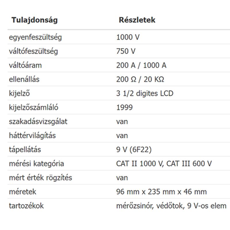 DIGITÁLIS MULTIMÉTER M 266 HOME LAKATFOGÓS-V-A-ohm SOMOGYI M266 MŰSZEREK ÉS KERESŐK