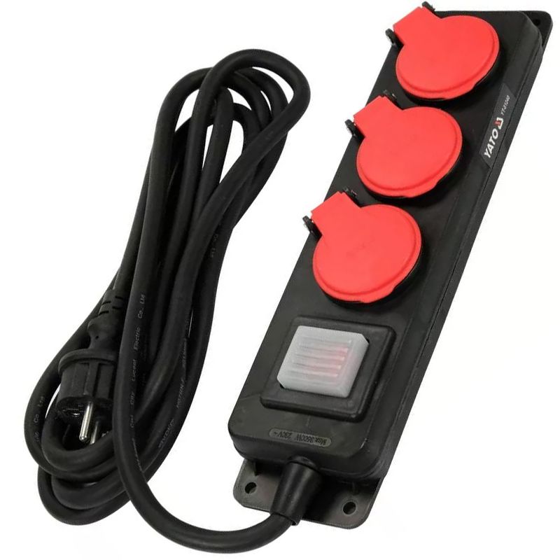 YATO 81240 KÁBEL HOSSZABBÍTÓ-ELOSZTÓ 3-AS 3m KAPCSOLÓVAL  KÁBELDOB-HOSSZABBÍTÓ-ELOSZTÓ YATO 81240 KÁBEL HOSSZABBÍTÓ-ELOSZTÓ 3-AS 3m KAPCSOLÓVAL  KÁBELDOB-HOSSZABBÍTÓ-ELOSZTÓ