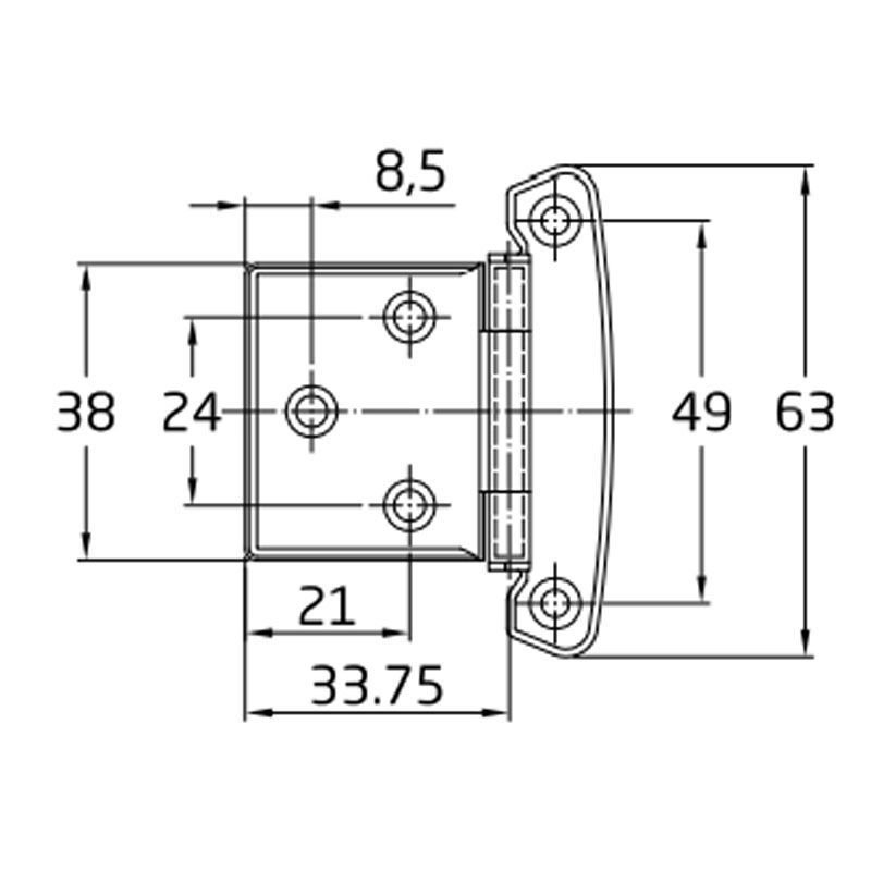 AMIG 3/84 LÁDAPÁNT DÍSZES 34*63mm NIKKELEZETT UTOLSÓ DARABOK!  LÁDAVASALAT