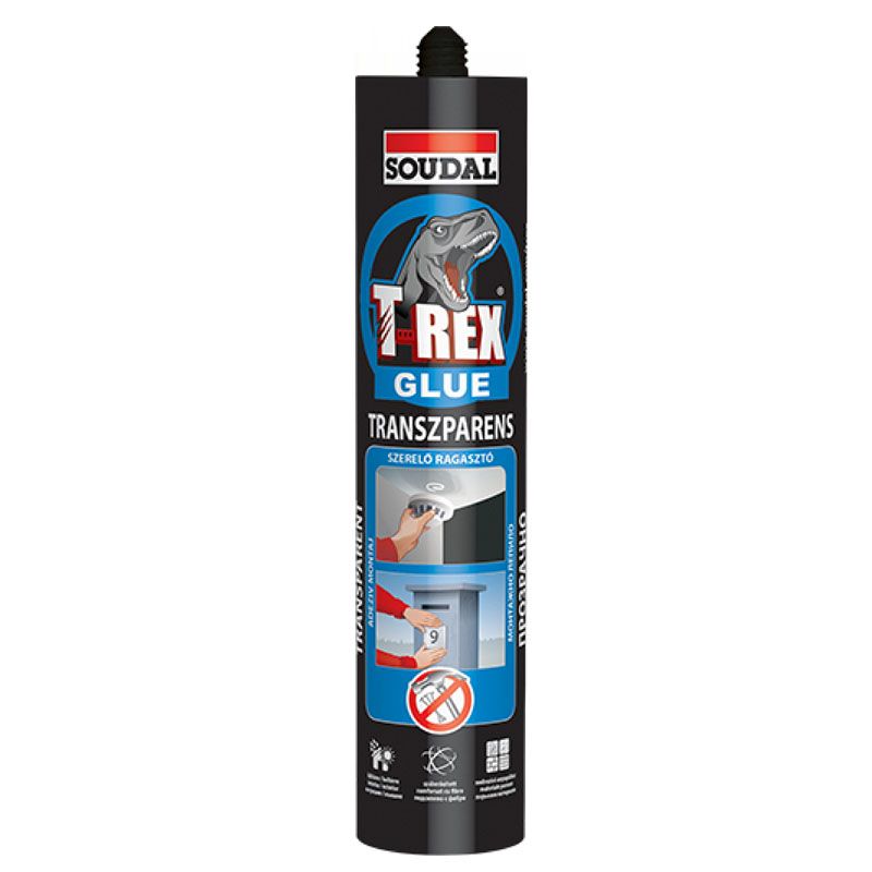 RAGASZTÓ ÉPÍTÉSI T-REX 310ml KÉK TRANSPARENS SOUDAL 125933 RAGASZTÁSTECHNIKA