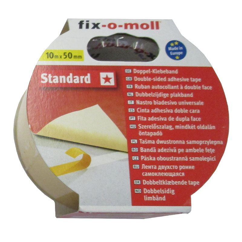 FIX-O-MOLL 3563196-521050 RAGASZTÓSZALAG KÉTOLDALAS 10M*50mm STANDARD SZERELÉSHEZ  CSOMAGOLÓANYAG