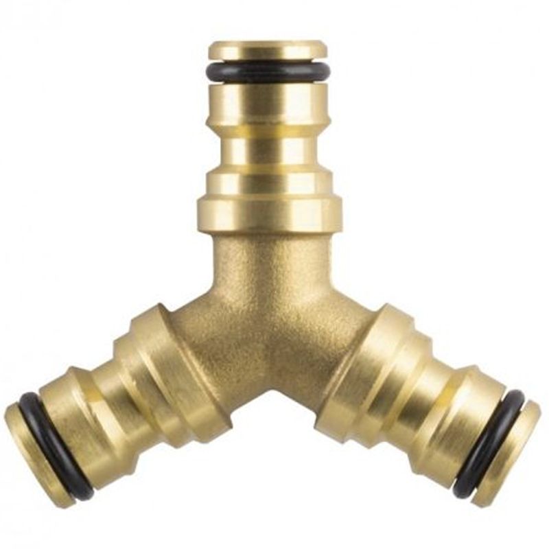 Y-ELOSZTÓ SÁRGARÉZ KUPLUNGHOZ-3ÁGÚ AQUAJET 341 LOCSOLÁSTECHNIKA