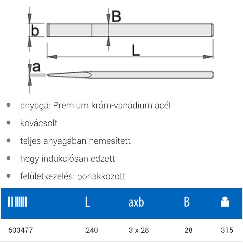 UNIOR 603477 BETONVÉSŐ LAPOS 240mm SIMA 666/6A KÉK SZÍNŰ  ÉPÍTŐIPARI SZERSZÁMOK