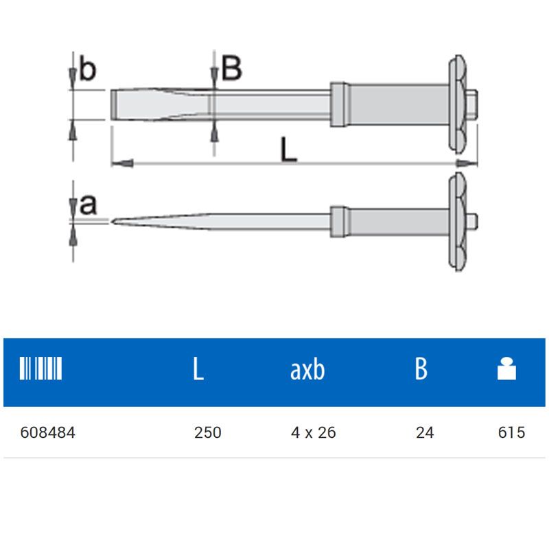 UNIOR 608484 HIDEGVÁGÓ LAPOS 250mm 660/6HS KÉK-FESTETT KÉZVÉDŐVEL  ÉPÍTŐIPARI SZERSZÁMOK