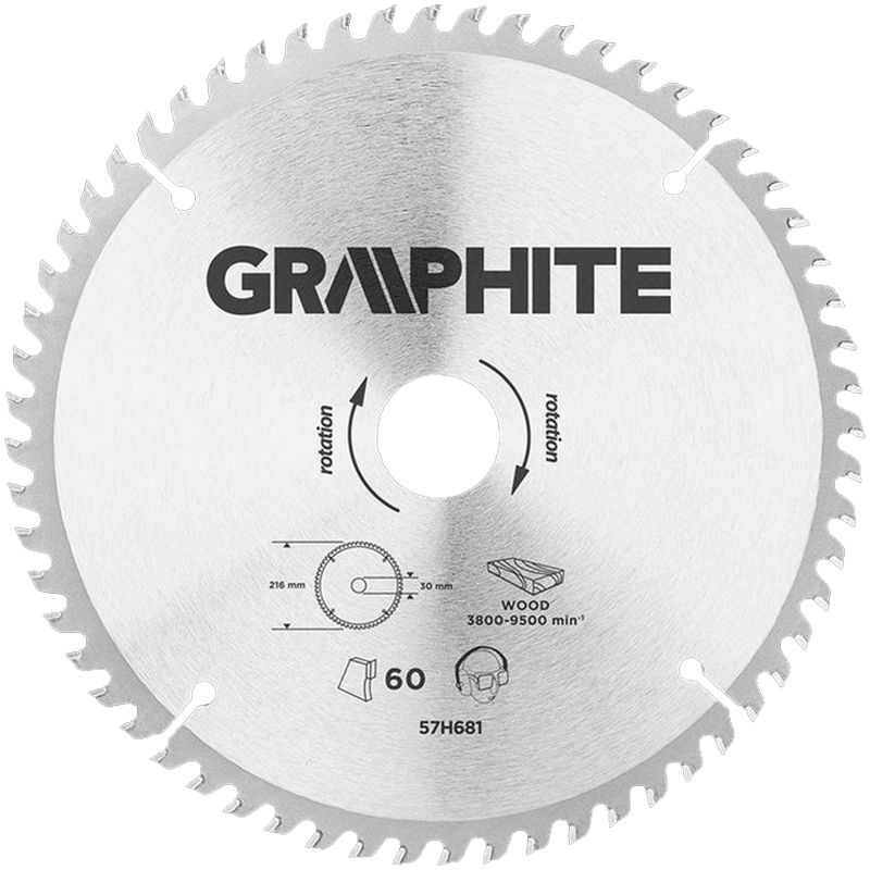 KÖRFŰRÉSZTÁRCSA D216*30/60F FÁHOZ GRAPHITE 57H681 KÖRFŰRÉSZ TÁRCSA