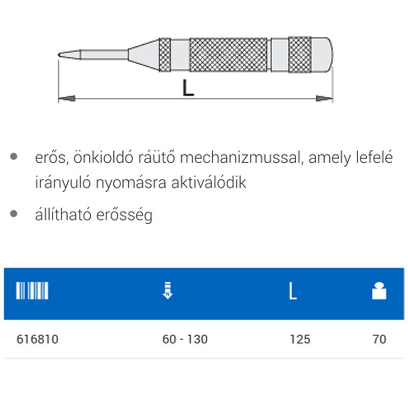 UNIOR 616810 AUTOMATA PONTOZÓ 60-130N 642A  MÉRŐESZKÖZÖK