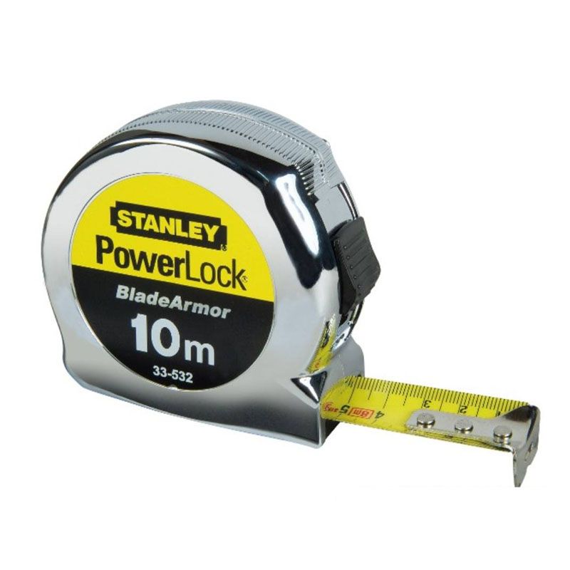 STANLEY 033532 MÉRŐSZALAG 10M/25mm FÉMHÁZAS POWERLOCK SÁRGA-FEKETE  MÉRŐESZKÖZÖK