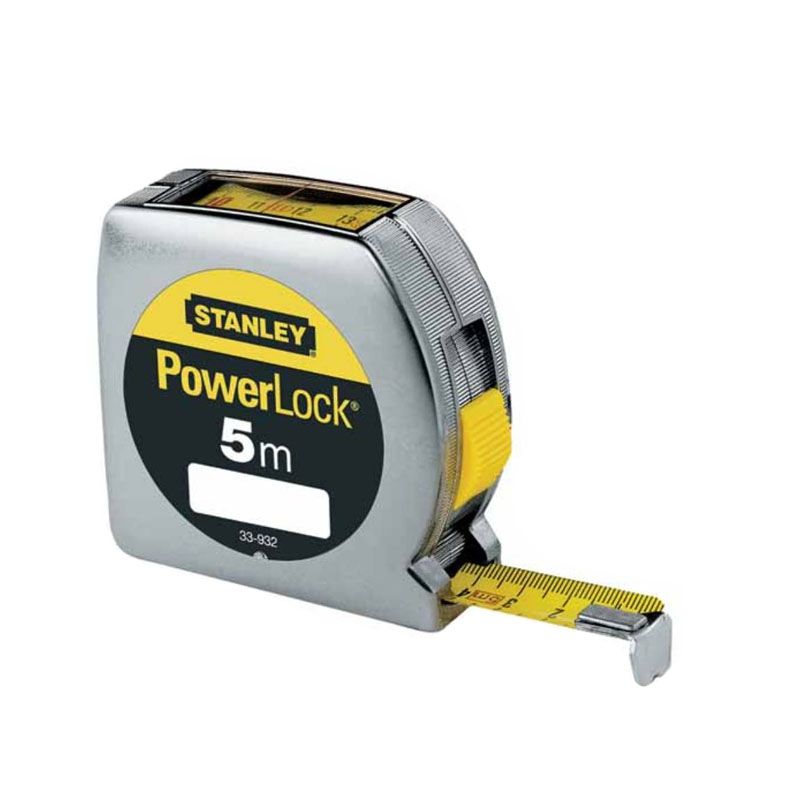 STANLEY 033932 MÉRŐSZALAG 05M/19mm POWERLOCK EZÜST/SÁRGA-FEKETE  MÉRŐESZKÖZÖK