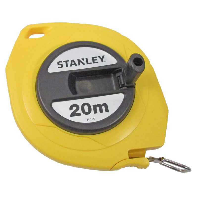 STANLEY 034105 MÉRŐSZALAG 20M/9,5mm FÉM SÁRGA-FEKETE  MÉRŐESZKÖZÖK