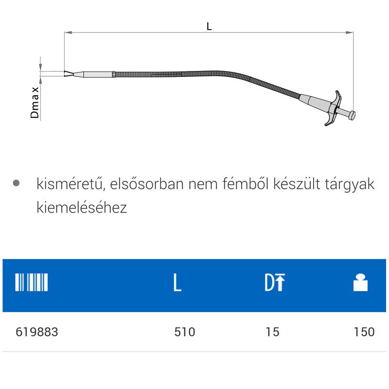 UNIOR 619883 CSAVARKISZEDŐ KARMOS 510mm 2085  MŰHELYFELSZERELÉS