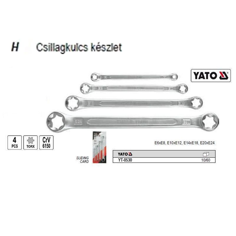 YATO 0530 CSILLAGKULCS KLT TX 06-24/04DB  SZERSZÁM-KULCSOK