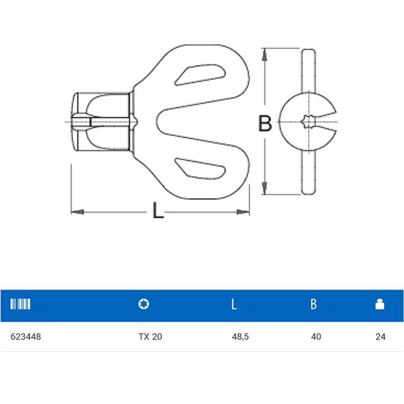 UNIOR 623448 KÜLLŐKULCS TORX 1630/4DTPR  SZERSZÁM-KULCSOK