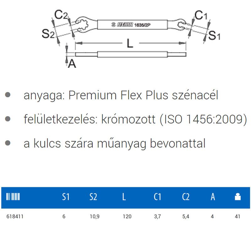 UNIOR 618411 KÜLLŐKULCS MAVIC 1635/2P  SZERSZÁM-KULCSOK