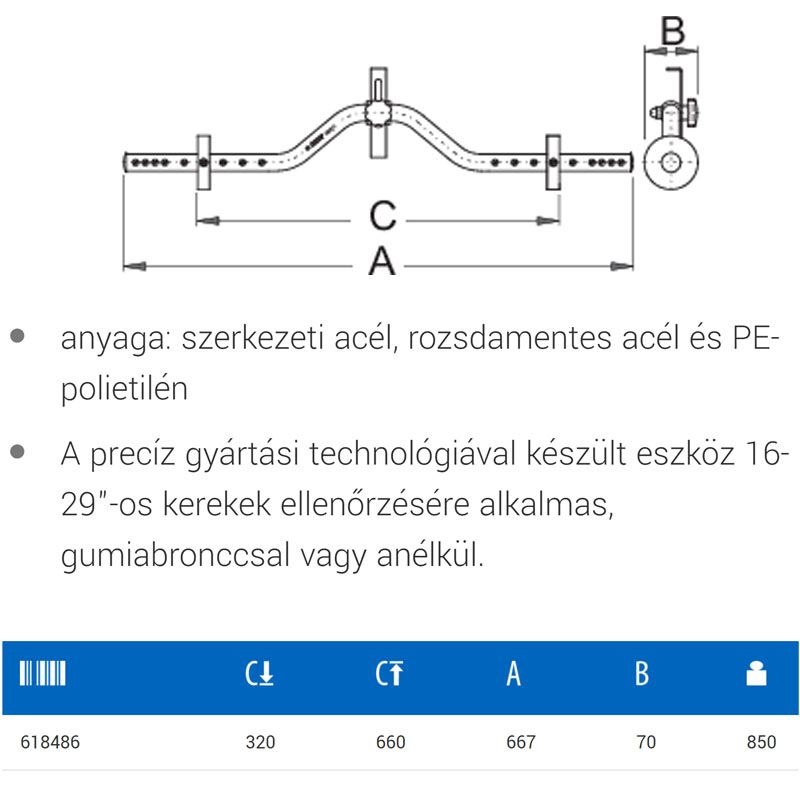 UNIOR 618486 KERÉK KÖZPONTOZÓ 1690/1  KERÉKPÁR CÉLSZERSZÁMOK