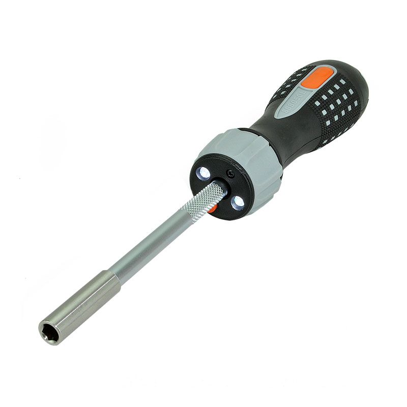 BAHCO 808050L KÉZI BEHAJTÓSZÁR 120mm 1/4col RACSNIS LÁMPÁS+BITEK  BIT ÉS BEHAJTÓ HEGYEK