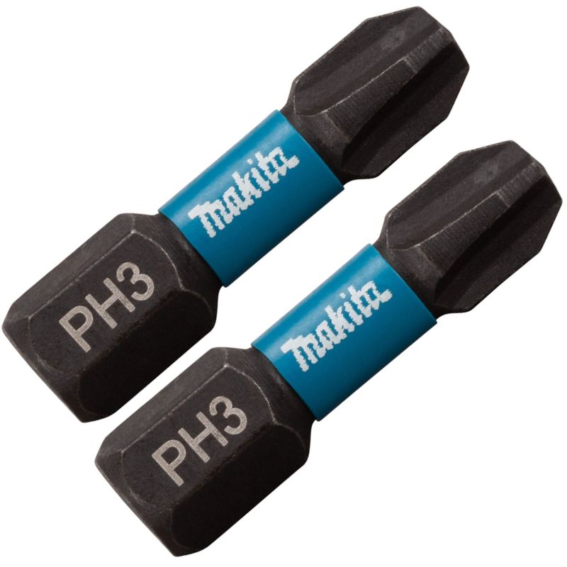 MAKITA B-63622 BEHAJTÓHEGY PH3 1/4col 25mm IMPACT BLACK MÁGNESES 2DB/CS  BIT ÉS BEHAJTÓ HEGYEK