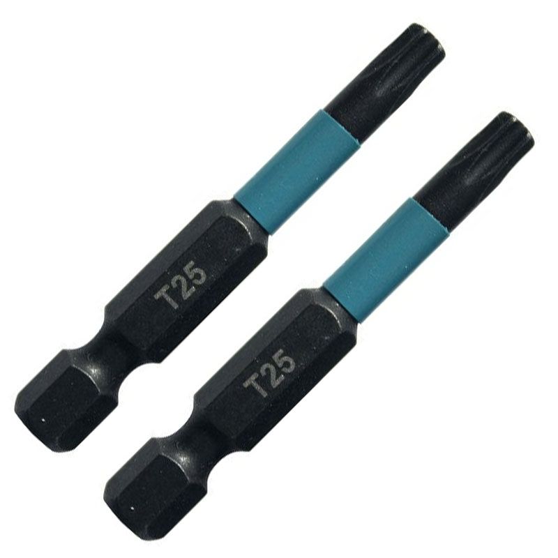 MAKITA B-63797 BEHAJTÓHEGY T25 1/4c C6,3 50mm IMPACT BLACK MÁGNESES 2DB/CS  BIT ÉS BEHAJTÓ HEGYEK