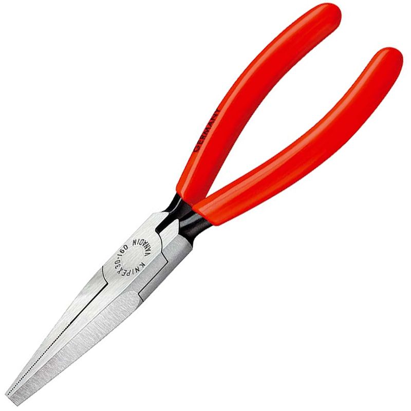 LAPOSFOGÓ 140mm HOSSZÚCSŐRŰ, POLÍR.FEJ PVC NYÉ KNIPEX 3011140 FOGÓK, CSIPESZEK