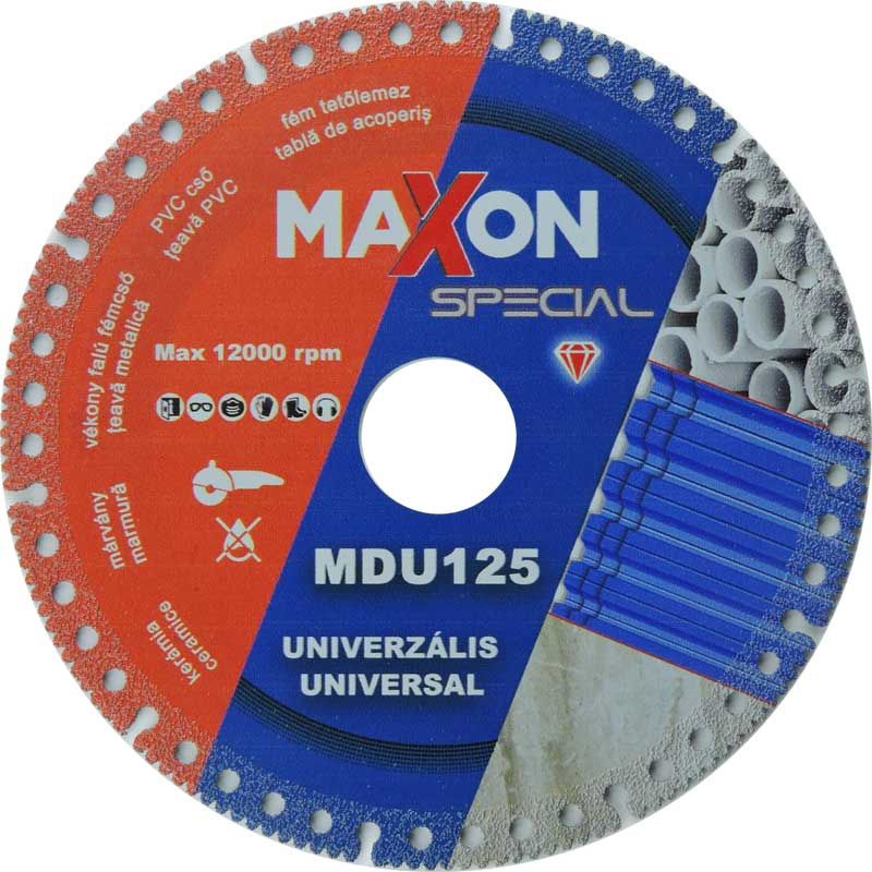 DIATECH MDU125 MAXON UNIVERZÁLIS TÁRCSA D125*1,55*22,2  GYÉMÁNTSZEMCSÉS VÁGÓKORONG