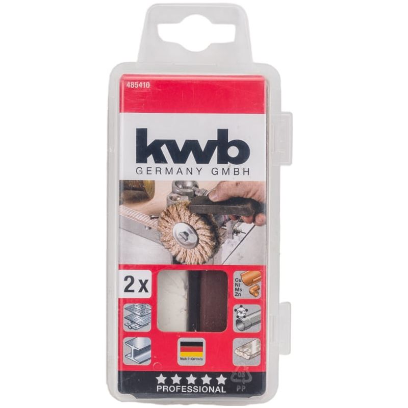 POLÍROZÓ PASZTA KÉSZLET BARNA/FEHÉR ACÉL, INOX, PVC KWB 49485410 VÁGÁS,CSISZOLÁS ÉS POLÍROZÁS