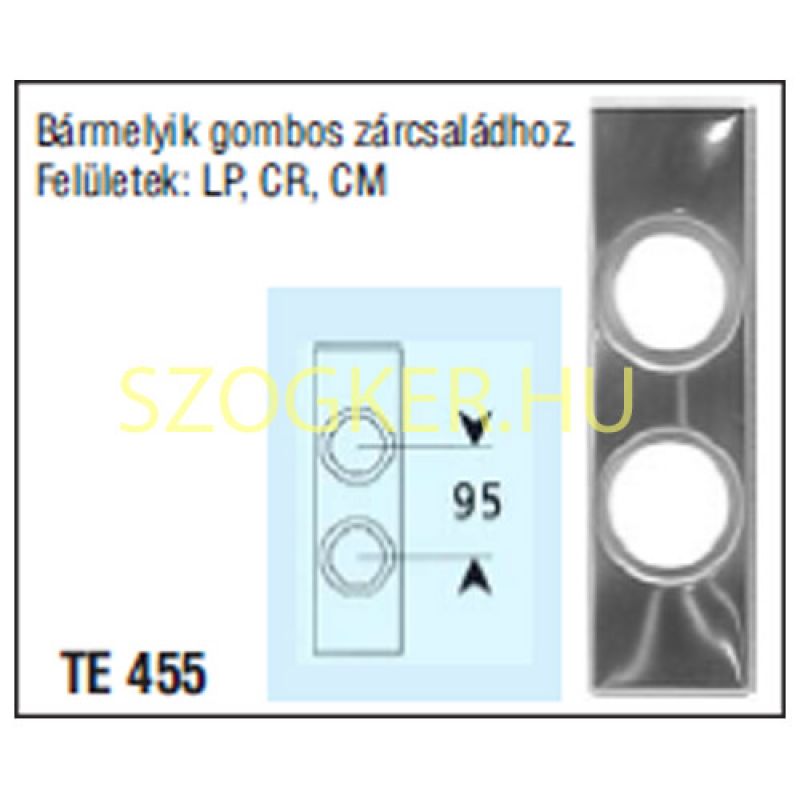 TAKARÓLEMEZ TÖBBPONTOS ZÁRHOZ KÉTLYUKAS SÁRGARÉZ LEMEZBŐL TE455 LP 265*74mm AJTÓZÁR