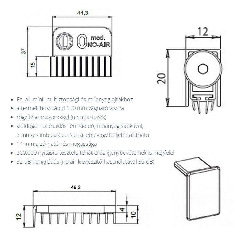 AJTÓKÜSZÖB AUTOMATA 1130mm CCE.TREND ALU BEMARHATÓ MAESTRO ASTD1130-A-1 AJTÓVASALAT