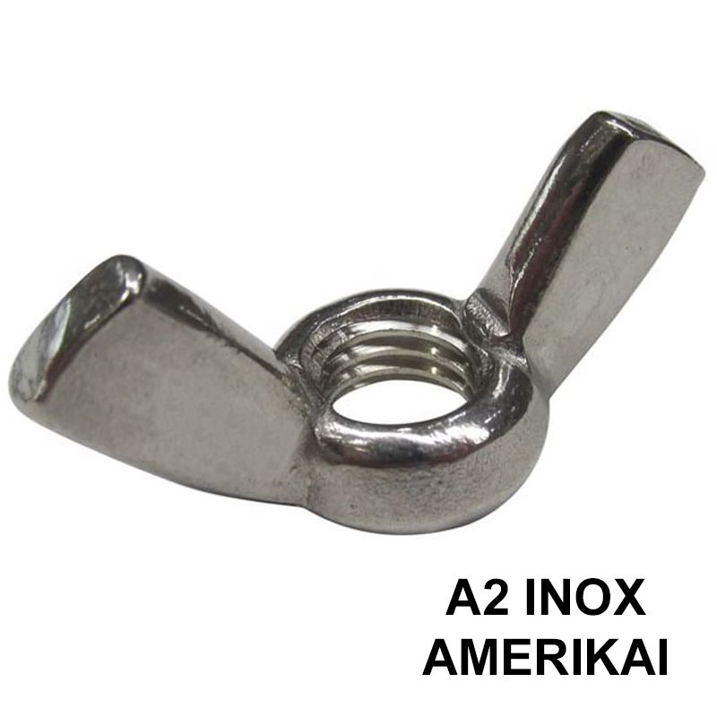 SZÁRNYAS ANYA M06 AMERIKAI DIN 315AF-A2 INOX  ANYACSAVAR