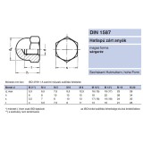 MAGAS ZÁRTANYA M08 DIN 1587 SÁRGARÉZ -GÖMB FORMA IMPORT ANYACSAVAR