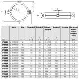 FISCHER 79495 LÉGVEZETÉKBILINCS D125 M8-M10 LGS 5col (LÉGTECHNIKÁHOZ)  CSŐBILINCSEK