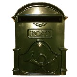 POSTALÁDA KÜLTÉRI ALU 30*40*7 ZÖLD EGYOLDALAS KÜRTÖS MAGYAR-VICA 400 POSTALÁDA, LEVÉLBEDOBÓ