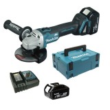 MAKITA DGA504RTJ SAROKCSISZOLÓ AKKUMULÁTOROS 18V 2DB 5Ah AKKUVAL 