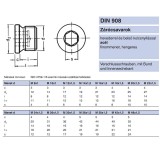 ZÁRÓCSAVAR BK PEREMES M14*1.50 DIN 908-5.8 NAT. IMPORT METRIKUS CSAVAROK