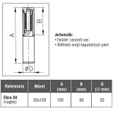 EBRO 34 DCHA DIÓCSAP RUGÓS KAPUPÁNT D25*120 NATÚR JOBB  KAPUVASALAT