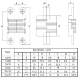 REJTETT ZSANÉR 118*28 INOX EGYKAROS TB:35KG MHA 4331 AJTÓVASALAT