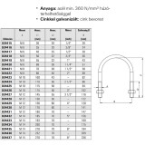 FISCHER 24429 U BILINCS M12*156*128 4/0col ETR 102-114 HG. (ANYÁVAL)  EMELÉSTECHNIKA TARTOZÉKOK