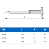 UNIOR 608489 BETONVÉSŐ HEGYES 250mm KÉZVÉD. 670/6AHS KÉK-FEKETE SZÍNŰ  ÉPÍTŐIPARI SZERSZÁMOK