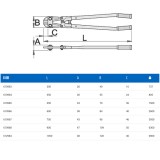 UNIOR 610965 CSAPSZEGVÁGÓ 450mm 596/6A  VÉSŐ- (KI)VÁGÓ- ÉS LYUKASZTÓ