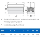 UNIOR 601912 SZERSZÁMOS LÁDA 5 REKESZES 912/5 550*215*240  MŰHELYFELSZERELÉS