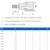 UNIOR 607907 DUGÓKULCS BEHAJTÓHEGY 1/4col 187/2TX /25 TORX  SZERSZÁM-KULCSOK