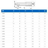 UNIOR 618697 DUGÓKULCS 1/4col HOSSZÚ 188/2L6p /03,2 6SZÖGŰ  SZERSZÁM-KULCSOK