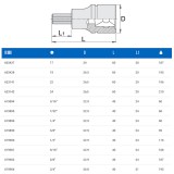 UNIOR 603427 DUGÓKULCS BEHAJTÓHEGY 1/2col 192/2HX/17*20mm IMBUSZ  SZERSZÁM-KULCSOK