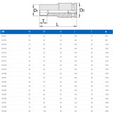 UNIOR 616782 DUGÓKULCS GÉPI 1/0col 233/4L6p /46 6SZÖGŰ HOSSZÚ  SZERSZÁM-KULCSOK