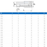 UNIOR 616785 DUGÓKULCS GÉPI 1/0col 233/4L6p /60 6SZÖGŰ HOSSZÚ  SZERSZÁM-KULCSOK